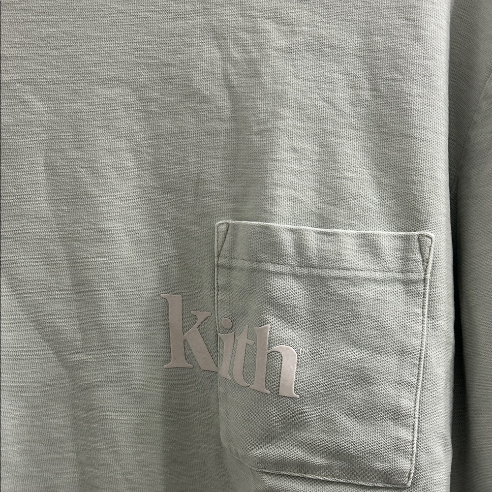 Kith light blue/Gray Pocket Long Sleeve Tee